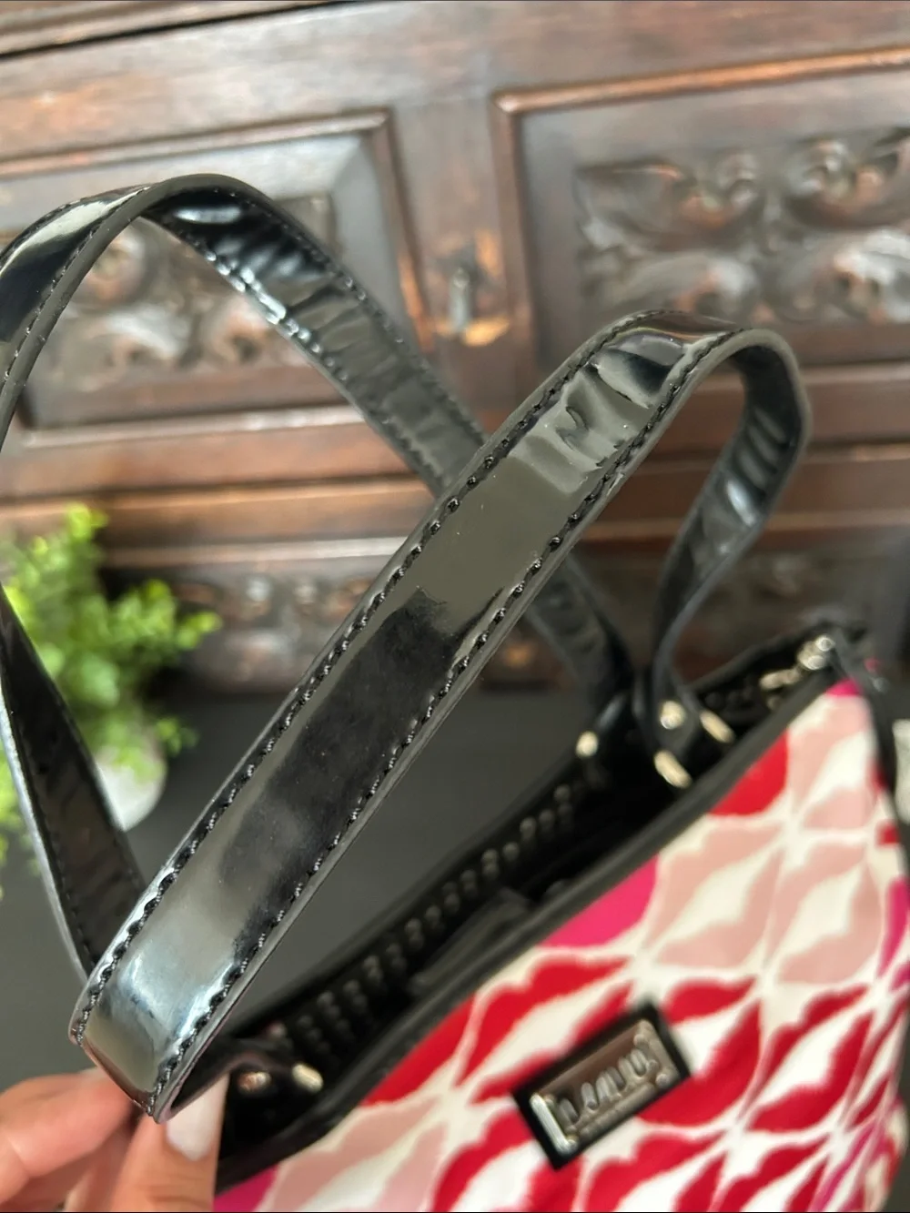 lululemon athletica Pink, Red & Whitei Kiss-Print Tote with Matching Wristlet
